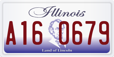 IL license plate A160679