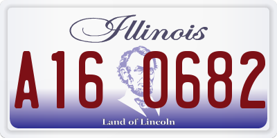 IL license plate A160682