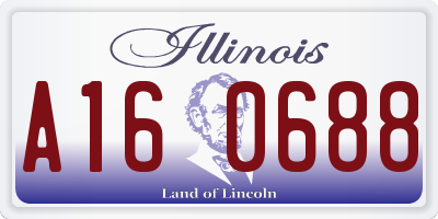 IL license plate A160688