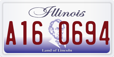 IL license plate A160694