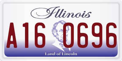 IL license plate A160696