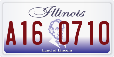 IL license plate A160710