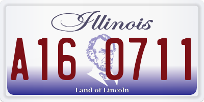 IL license plate A160711