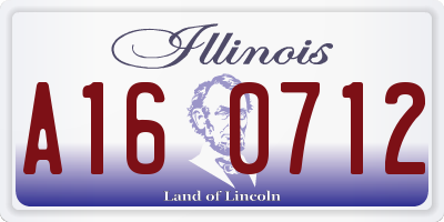 IL license plate A160712