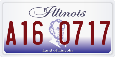 IL license plate A160717