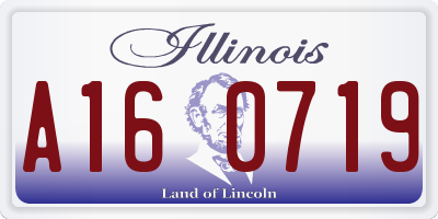 IL license plate A160719