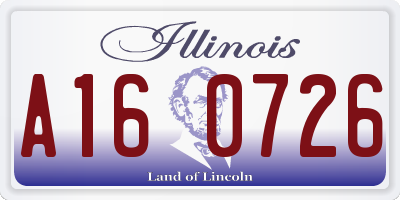IL license plate A160726