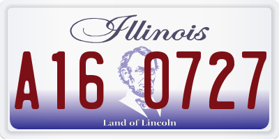 IL license plate A160727