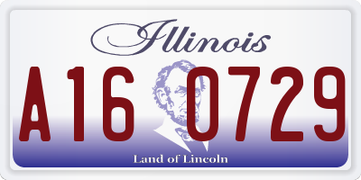 IL license plate A160729