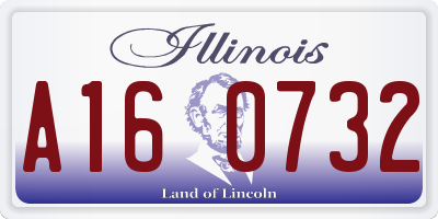 IL license plate A160732