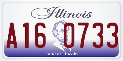 IL license plate A160733