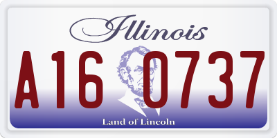 IL license plate A160737