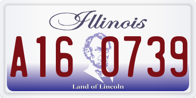 IL license plate A160739