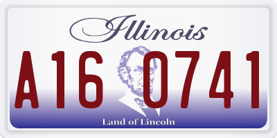 IL license plate A160741