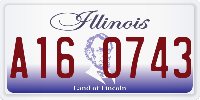 IL license plate A160743