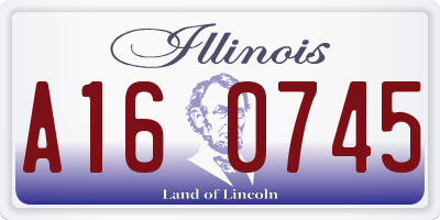 IL license plate A160745