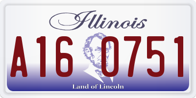 IL license plate A160751