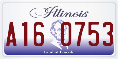 IL license plate A160753