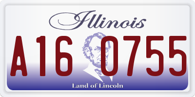 IL license plate A160755