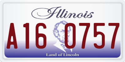 IL license plate A160757