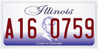 IL license plate A160759