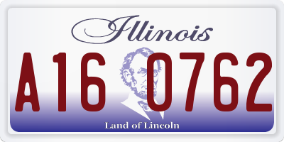 IL license plate A160762