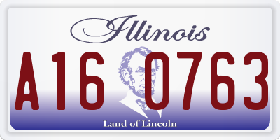 IL license plate A160763