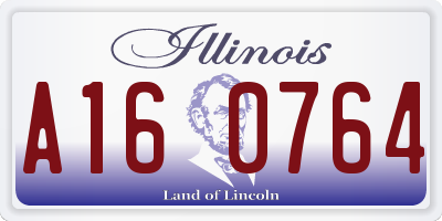 IL license plate A160764