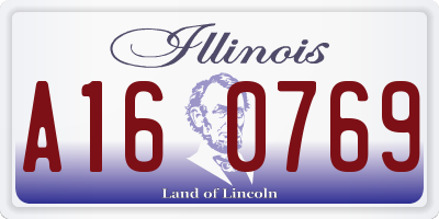 IL license plate A160769