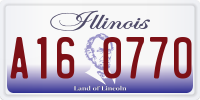IL license plate A160770