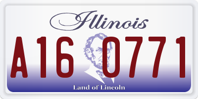 IL license plate A160771