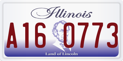 IL license plate A160773