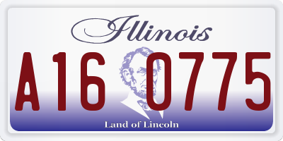 IL license plate A160775