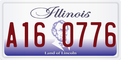 IL license plate A160776