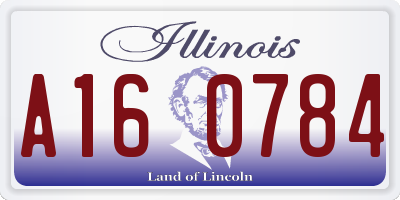 IL license plate A160784