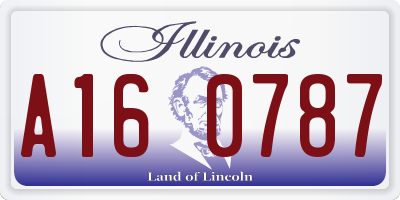 IL license plate A160787