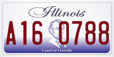 IL license plate A160788