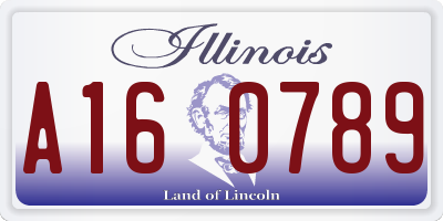 IL license plate A160789