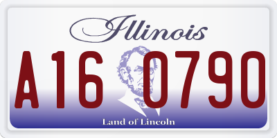 IL license plate A160790