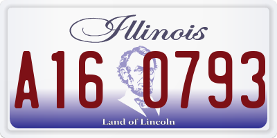 IL license plate A160793