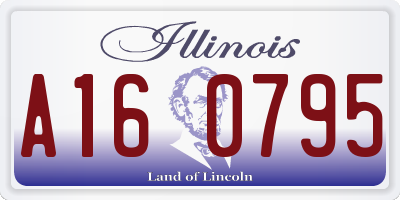 IL license plate A160795