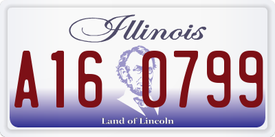 IL license plate A160799