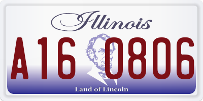 IL license plate A160806