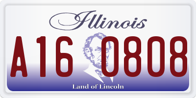IL license plate A160808
