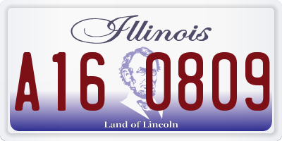 IL license plate A160809