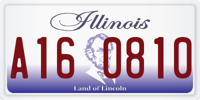 IL license plate A160810