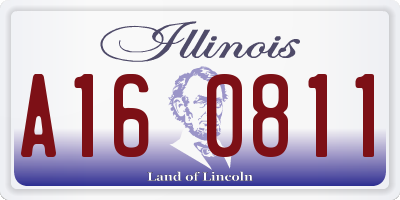 IL license plate A160811