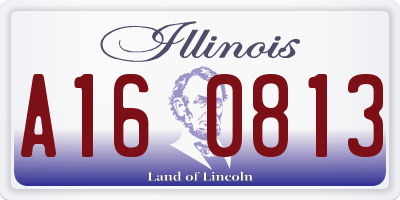IL license plate A160813