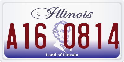 IL license plate A160814