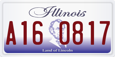 IL license plate A160817
